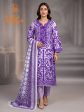 3Pc Embroidered Silk shirt, shalwar & Dupatta