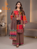 3Pc Bona Dora Lawn Shirt, Plazo, Dupatta