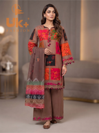 3Pc Bona Dora Lawn Shirt, Plazo, Dupatta