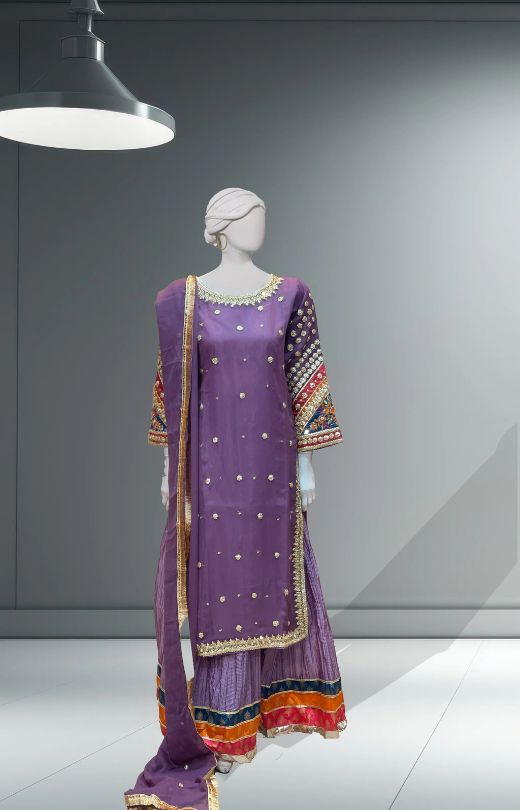 Mehndi Chiffon Dress