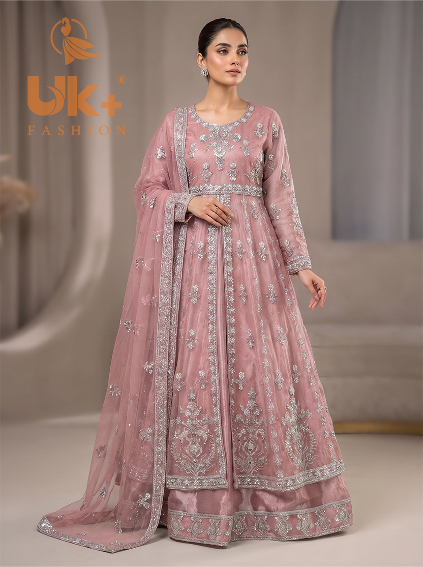 Bridal organza cancan maxi,dupatta