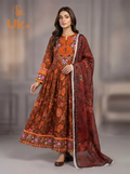 3pc pure lawn frock,touser,dupatta