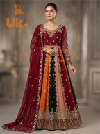 Bridal Chifoon  cancan maxi,dupatta