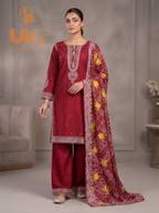 3Pc Embroidered Cotrie Shirt, Trouser, Dupatta