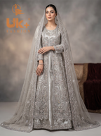 Bridal organza cancan maxi,dupatta
