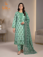 3pc Bona Dora Airline Shirt, Trouser with Diamond Dupatta.