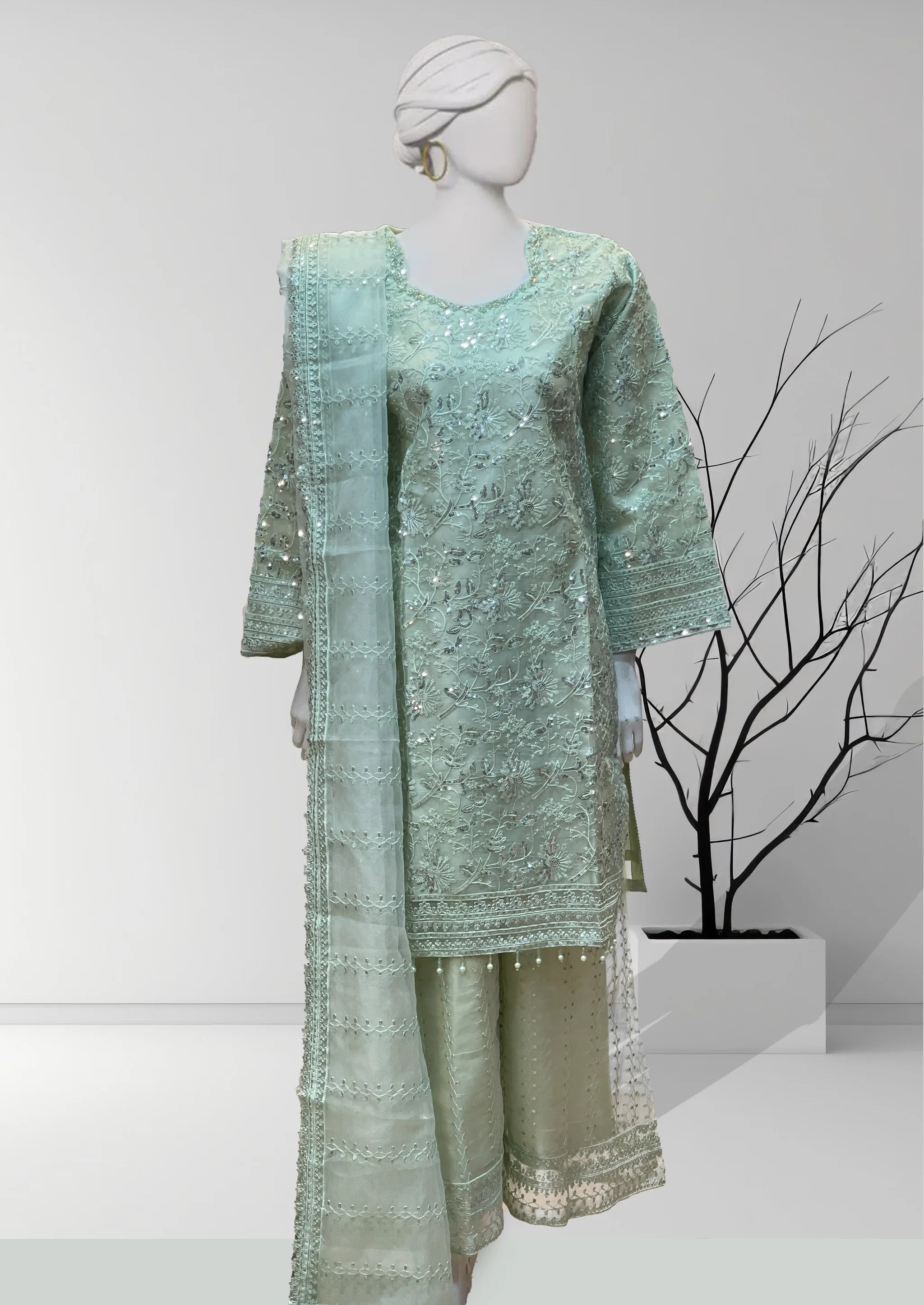 Lavender Organza Suit