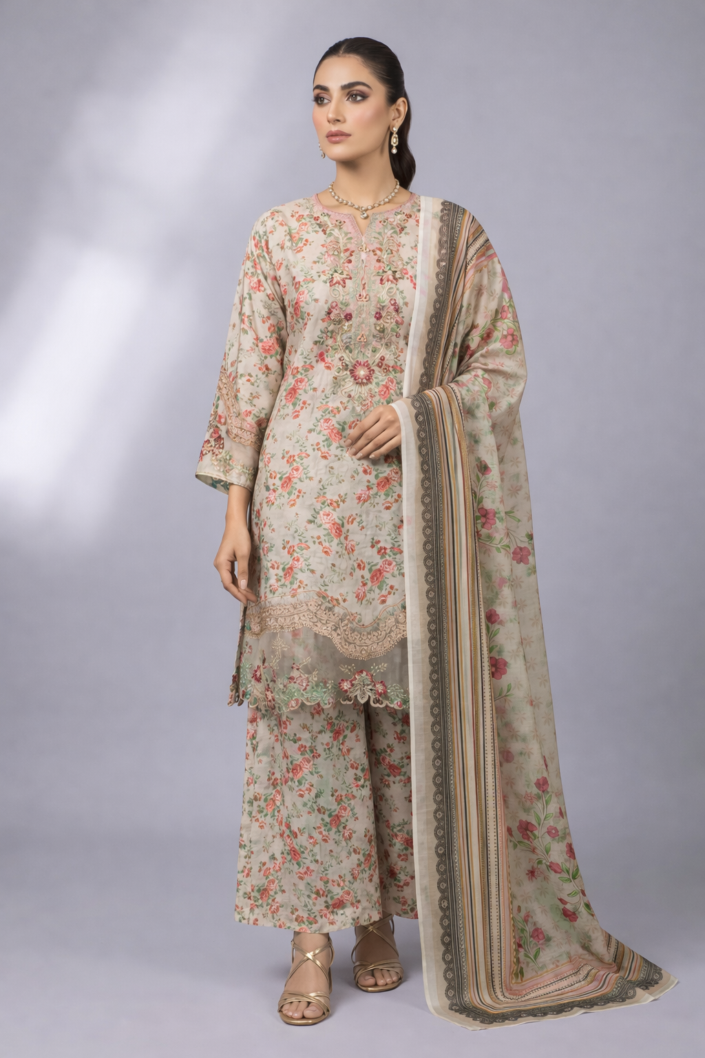 3pc pure lawn shirt,touser,dupatta