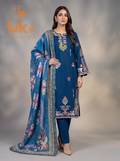 3Pc Embroidered Cotton Shirt, Trouser, Dupatta