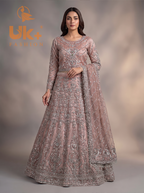 Bridal organza cancan lehenga ,dupatta