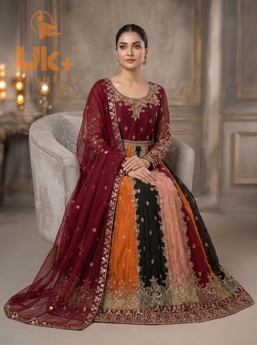 Bridal Chifoon  cancan maxi,dupatta