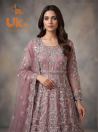 Bridal organza cancan maxi,dupatta
