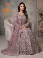 Bridal organza cancan maxi,dupatta