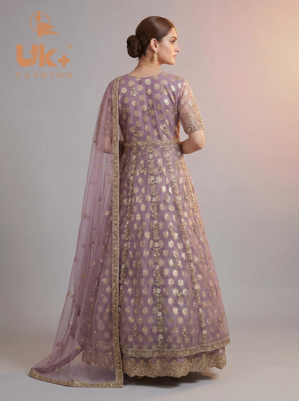 Bridal organza cancan maxi,dupatta