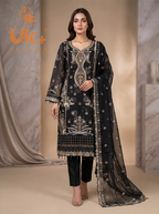 3Pc Embroidered Organza shirt, shalwar & Dupatta