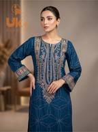 3Pc Embroidered Cotton Shirt, Trouser, Dupatta