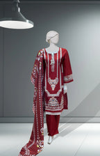 Red Winter Cotton Suit