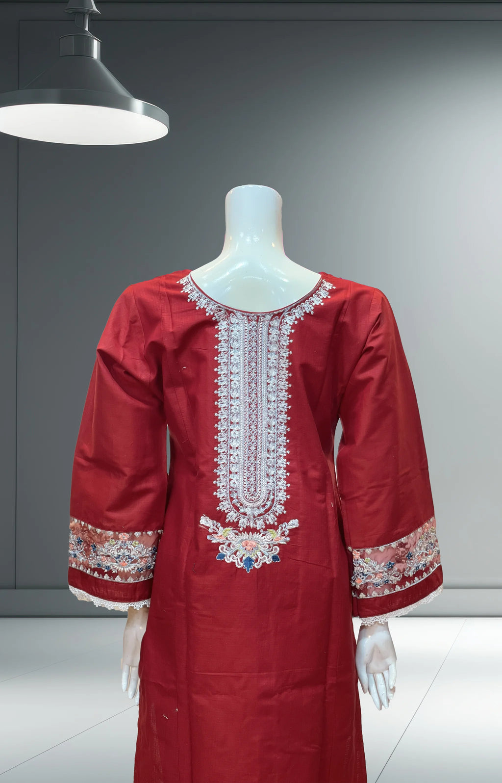 Red Winter Cotton Suit