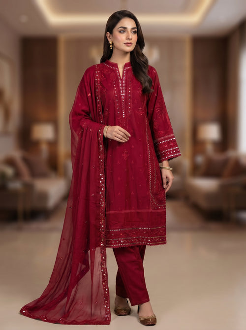 3pc pure lawn shirt,touser,dupatta