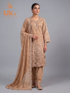 3Pc Embroidered Chiffon Shirt, shalwar, Dupatta