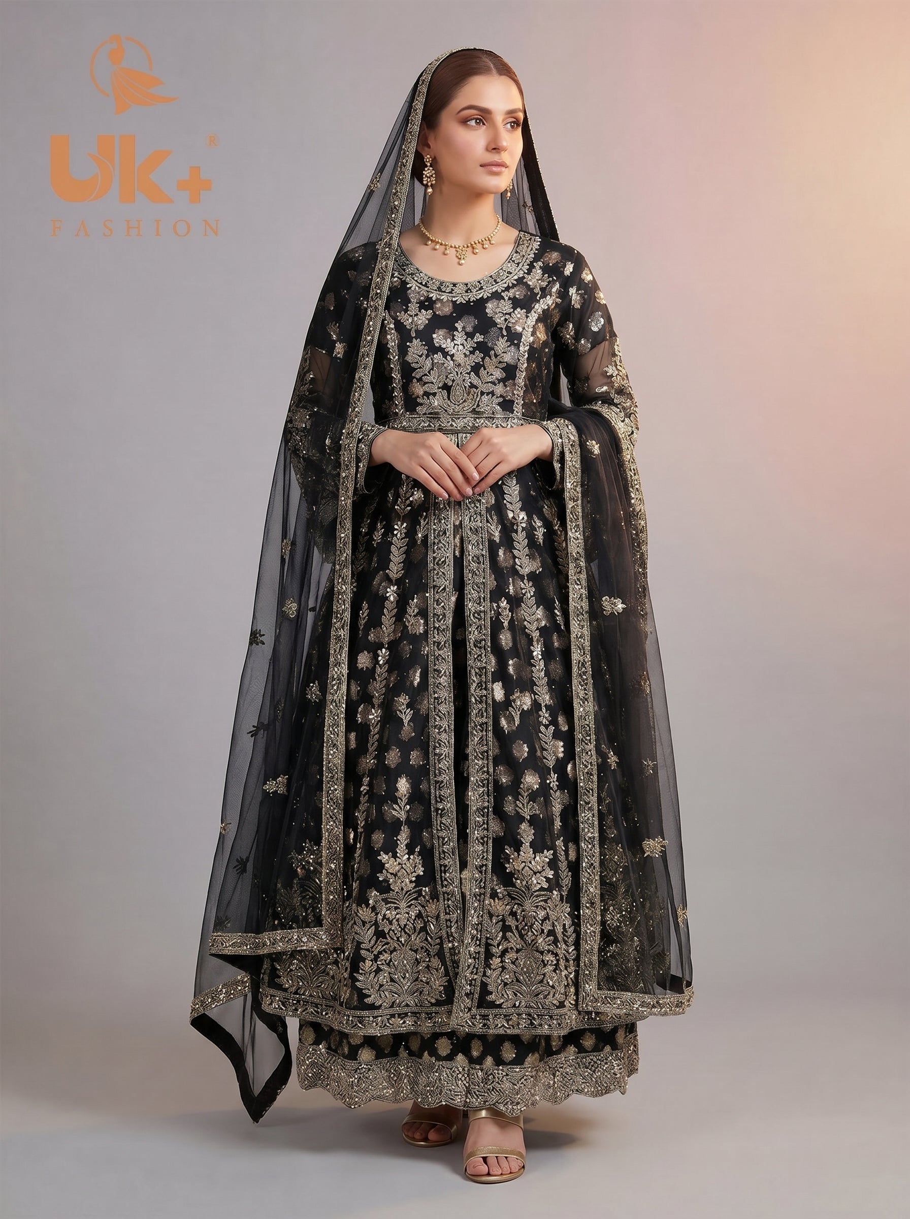Bridal organza cancan maxi,dupatta
