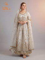 Bridal organza cancan maxi,dupatta