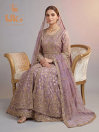 Bridal organza cancan maxi,dupatta