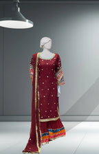 Mehndi Chiffon Dress