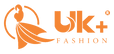 UK Fashion logo with an orange silhouette of a person and the brand name.