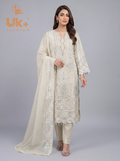 3Pc Embroidered Organza shirt, shalwar & Dupatta