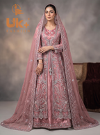 Bridal organza cancan maxi,dupatta